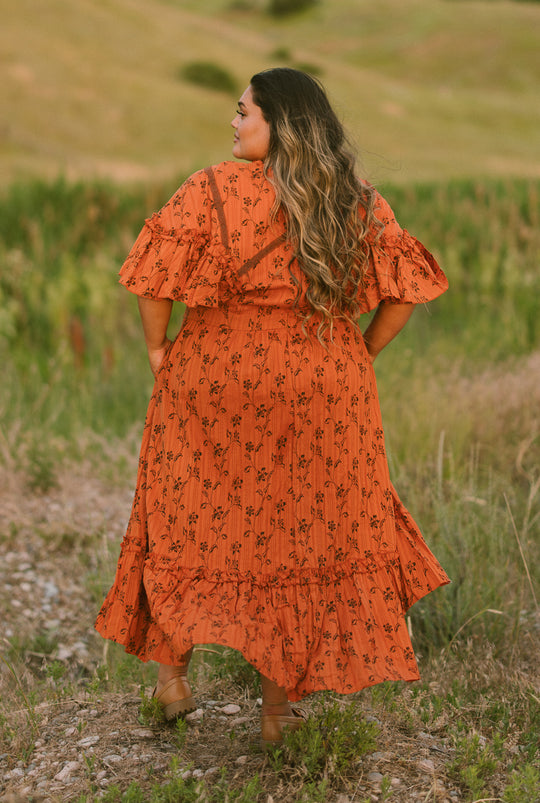 Shae Dress in Burnt Orange