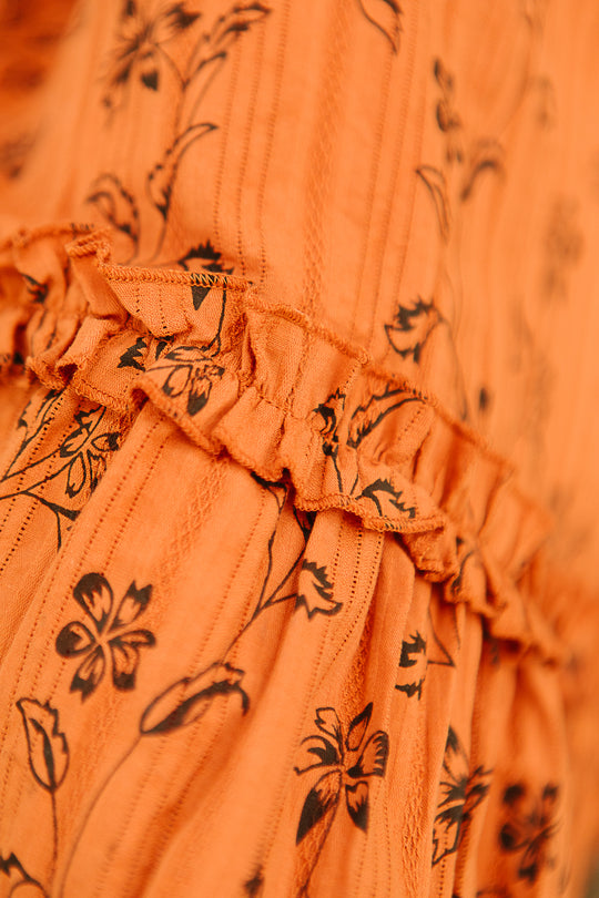Shae Dress in Burnt Orange