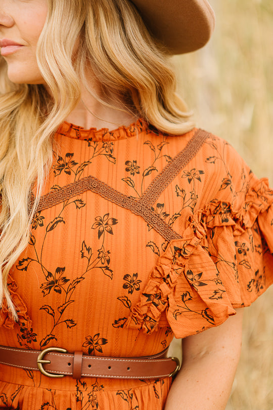 Shae Dress in Burnt Orange