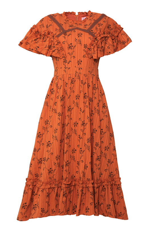 Shae Dress in Burnt Orange