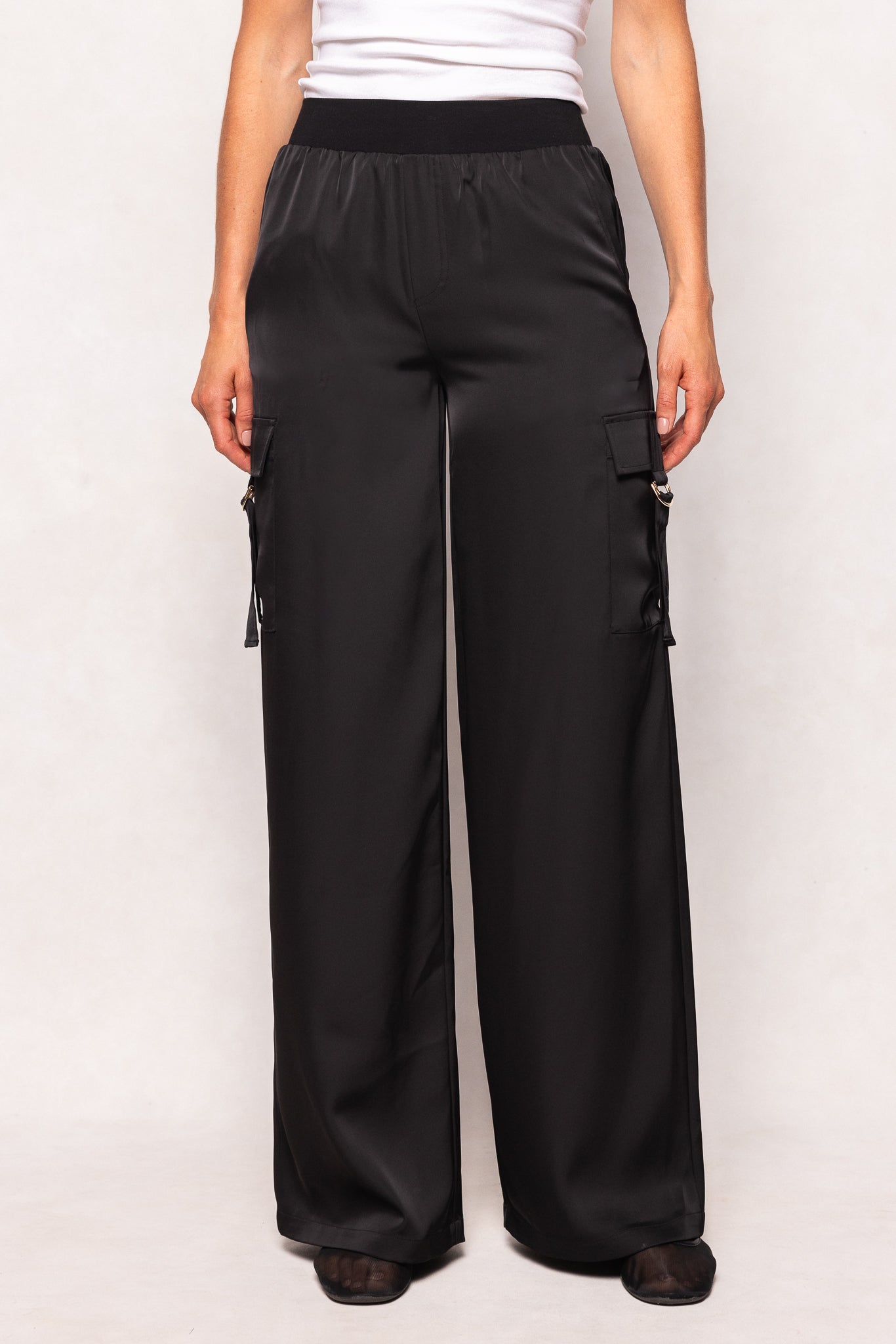 Shay Satin Pants in Black – Ivy City Co
