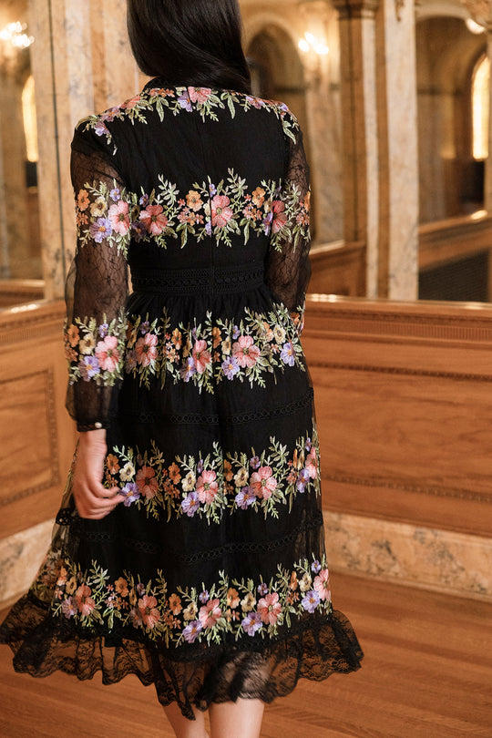 Sicily Dress in Moody Vivid Floral