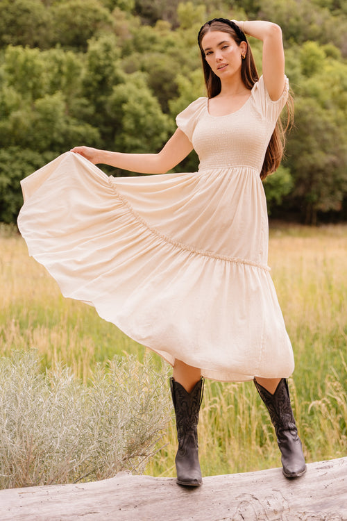 Sienna Dress in Cream - FINAL SALE