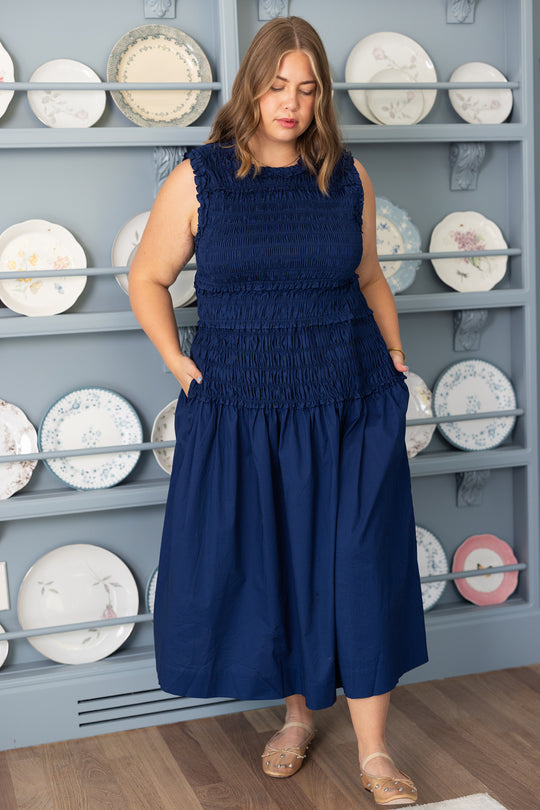 Simone Dress in Navy