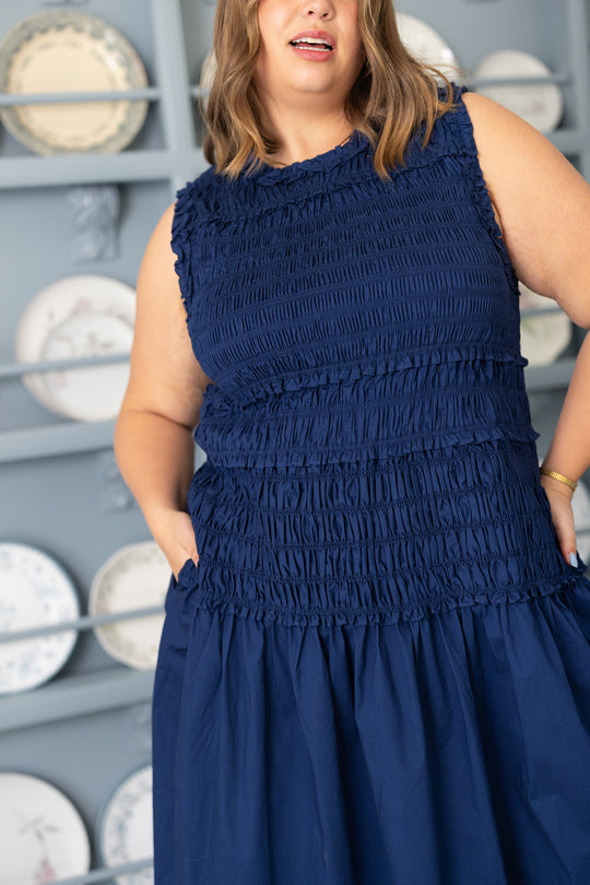Simone Dress in Navy XXS Simone Dress in Navy XXS