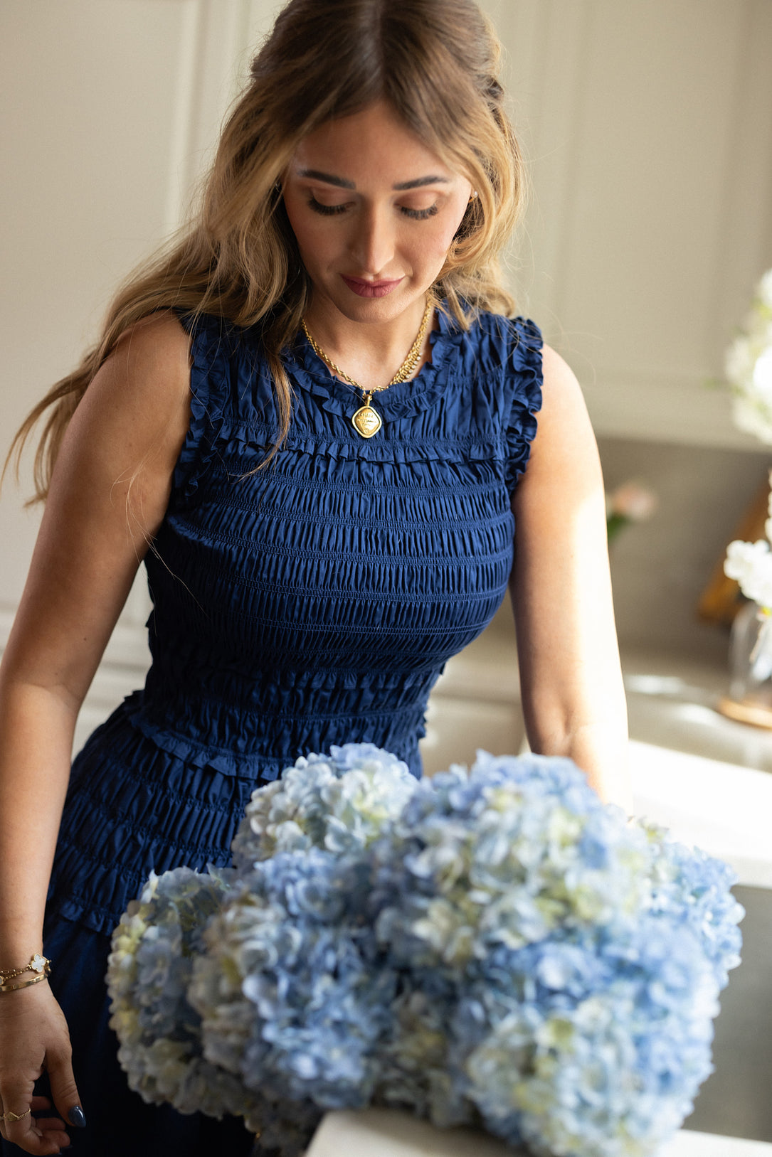 Simone Dress in Navy