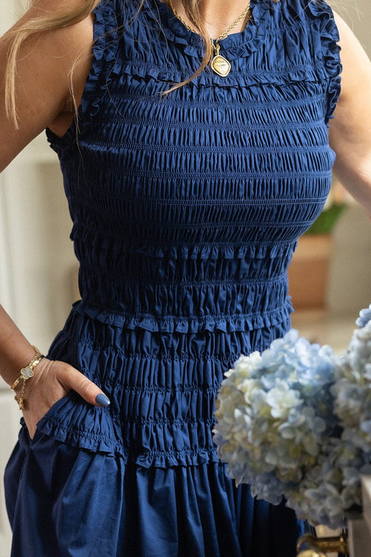Simone Dress in Navy