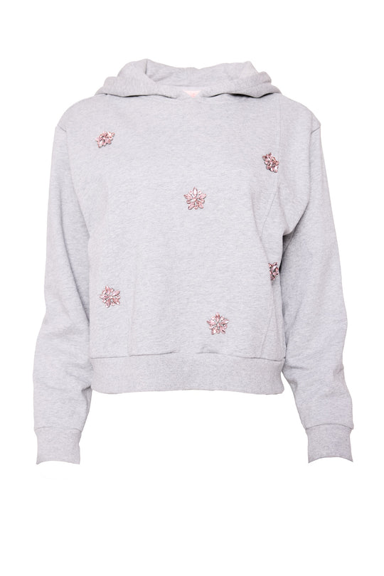 Grey sweater against a white background