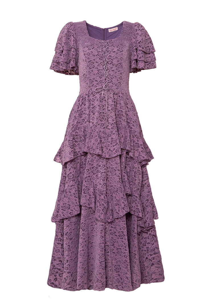 Solana Dress in Purple Lace