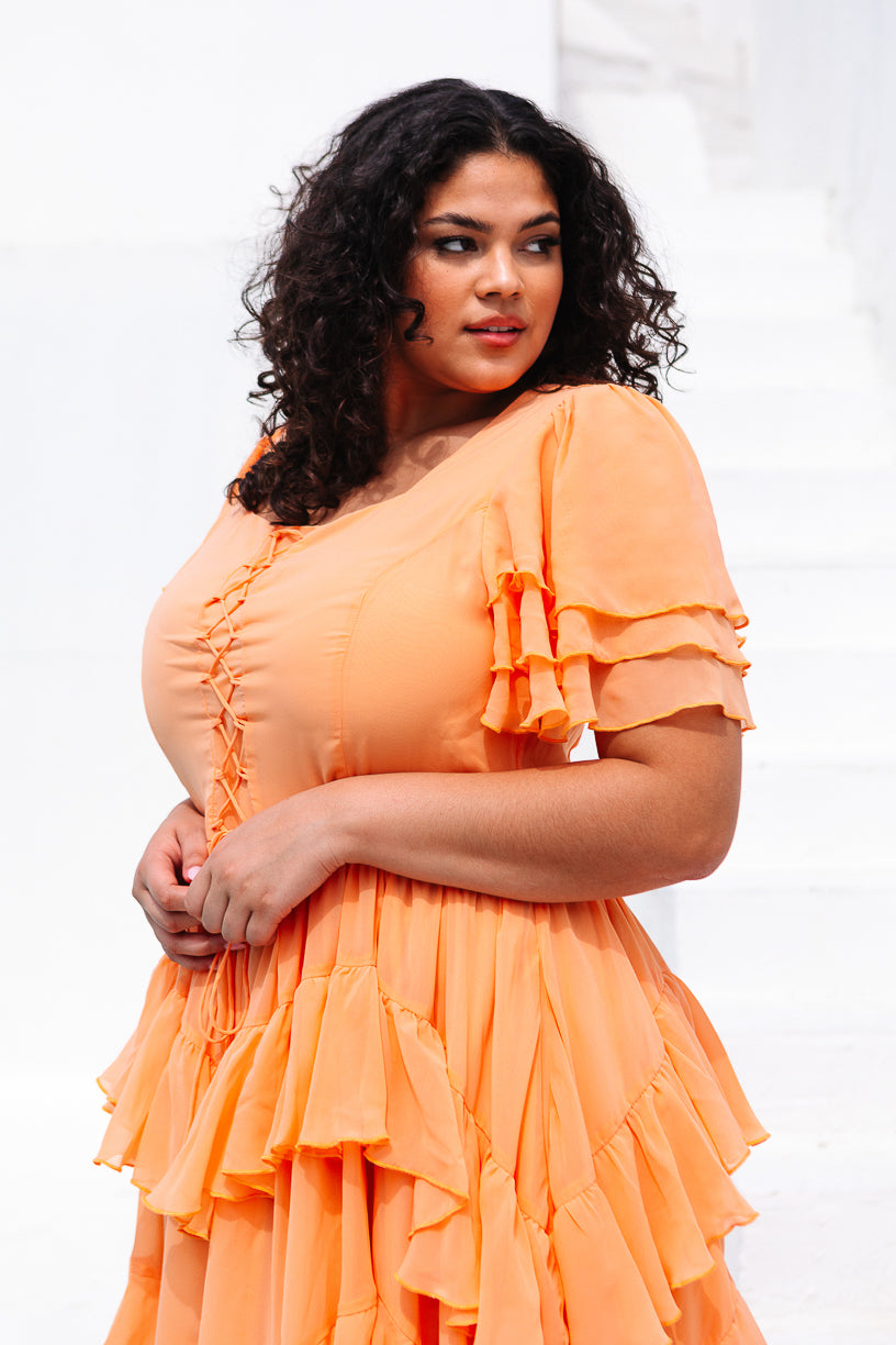 Solana Dress in Apricot FINAL SALE Ivy City Co