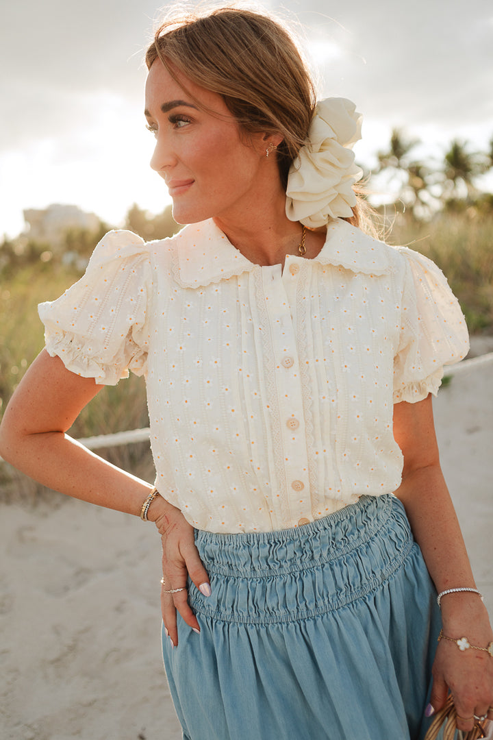 Sophia Blouse in Daisy Print