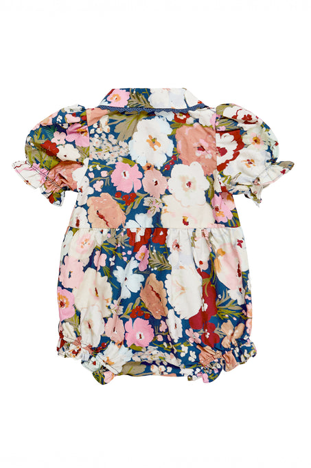 Baby Sophia Romper in Midnight Garden