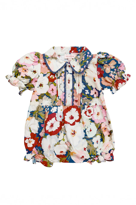 Baby Sophia Romper in Midnight Garden