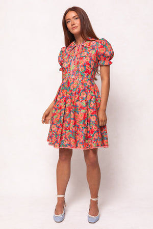 Sophia Short Dress in Poppy