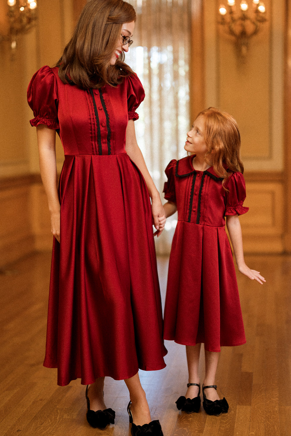 Sophia Dress in Garnet