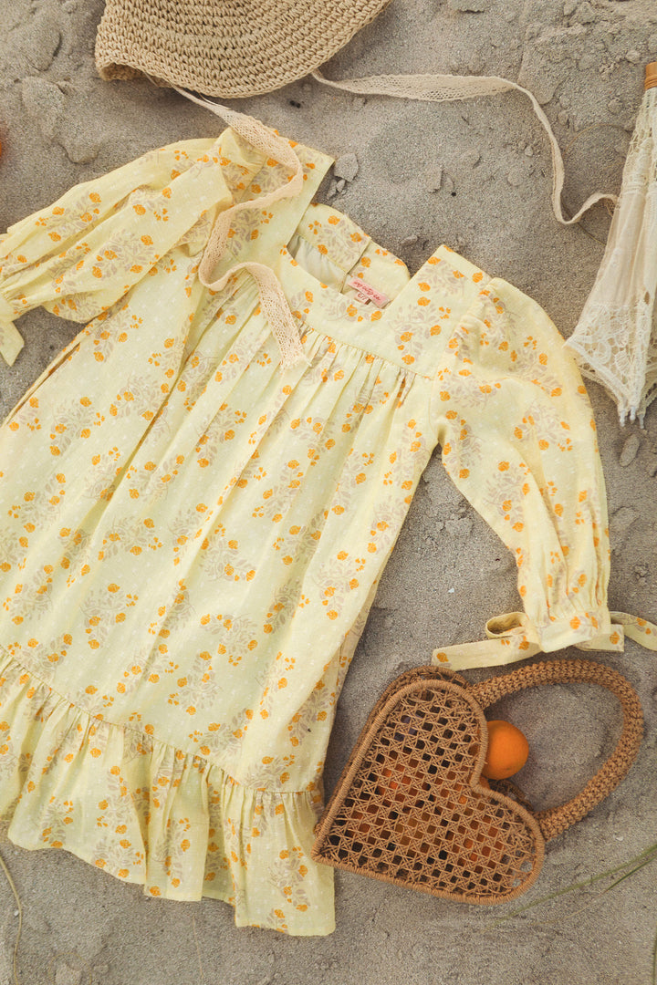 Mini Sunny Dress in Yellow Floral