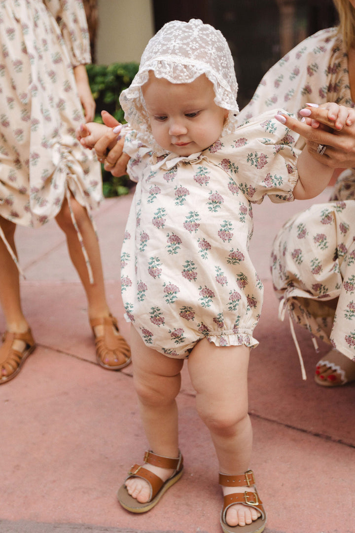 Baby Lettie Romper in Purple Floral