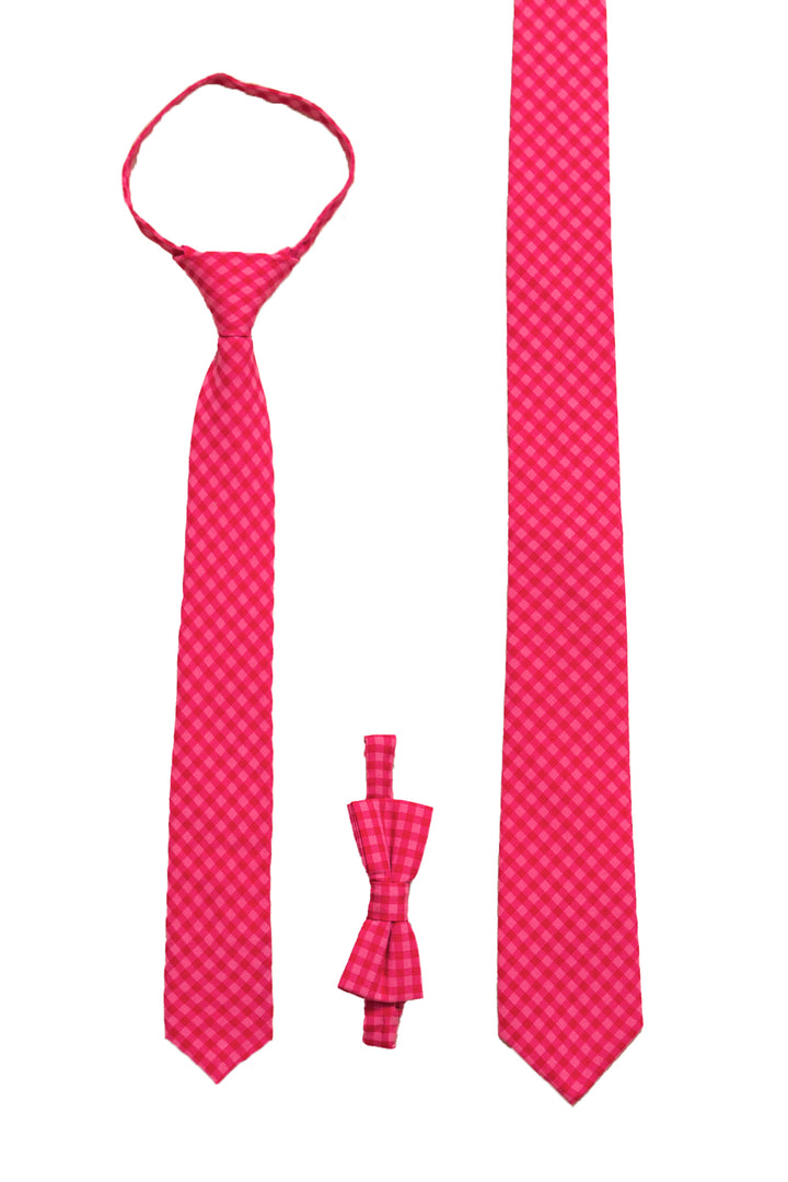 Ties in Hailey Pink Gingham