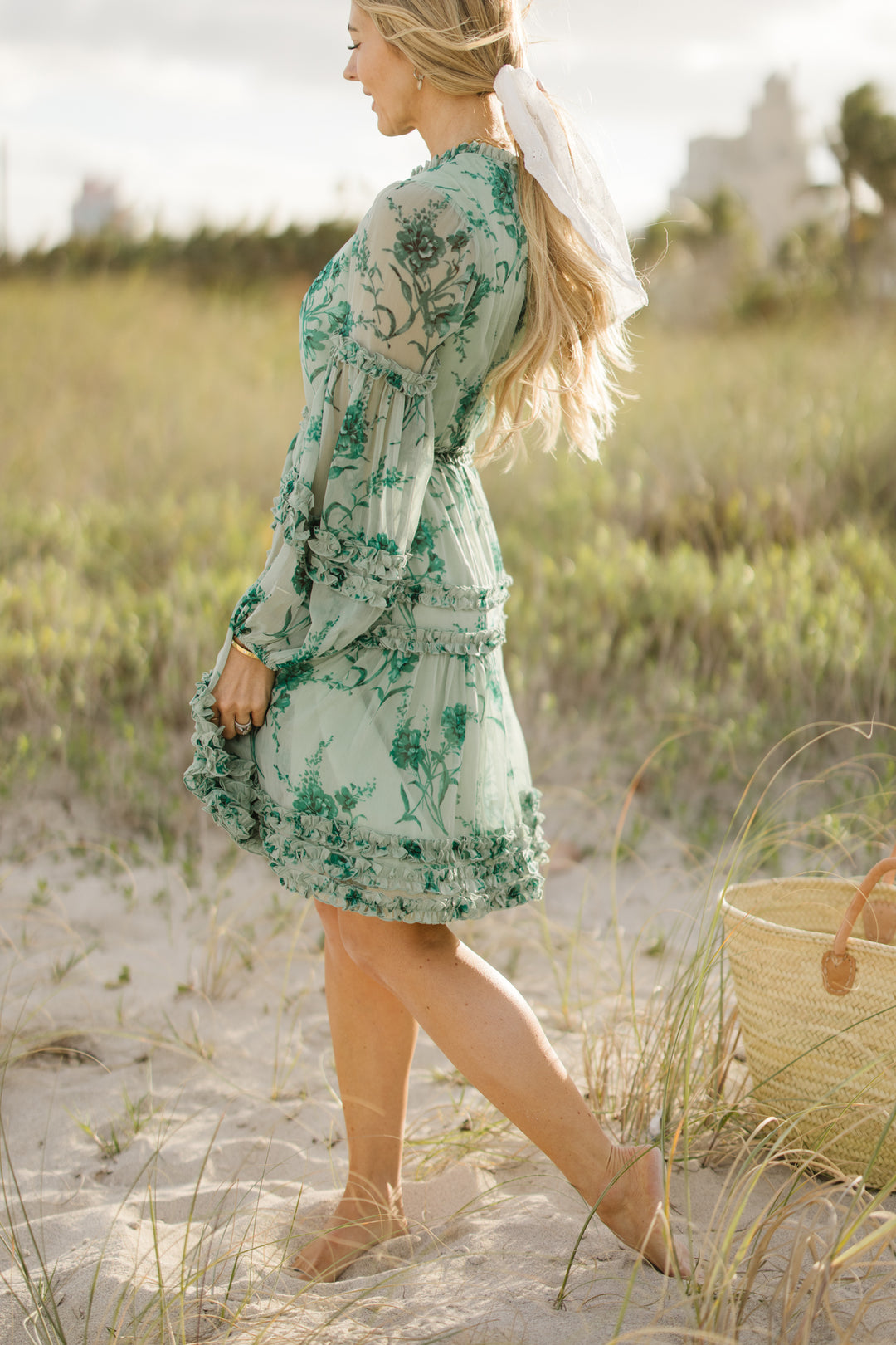 Geneva Short Dress in Bright Green