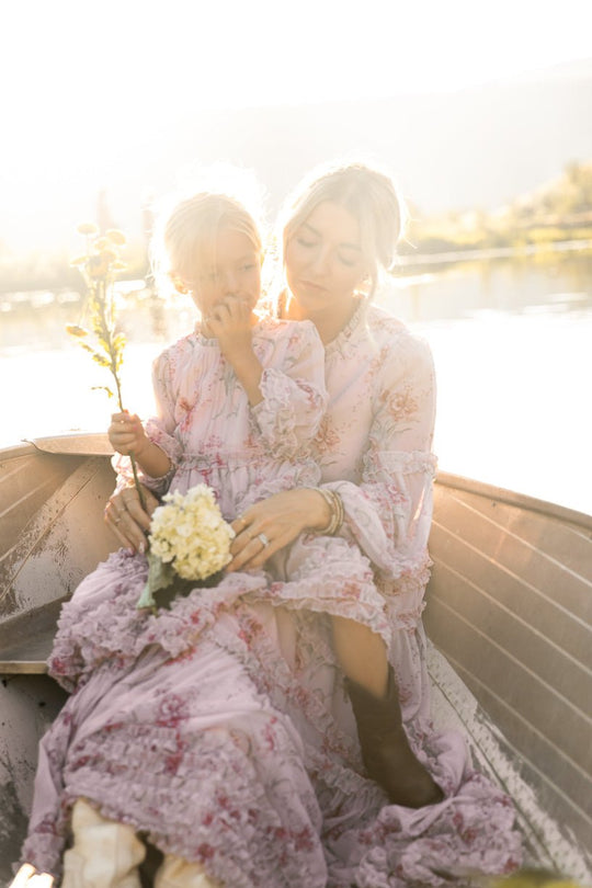 Geneva Dress in Mauve Floral