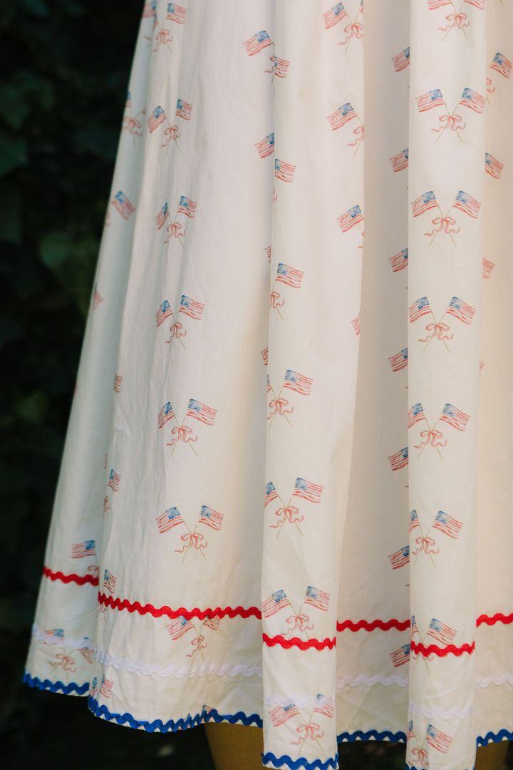 Star Spangled Dress in White