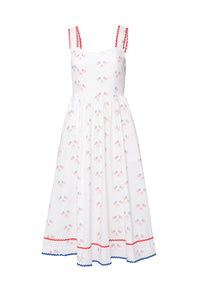 Star Spangled Dress in White