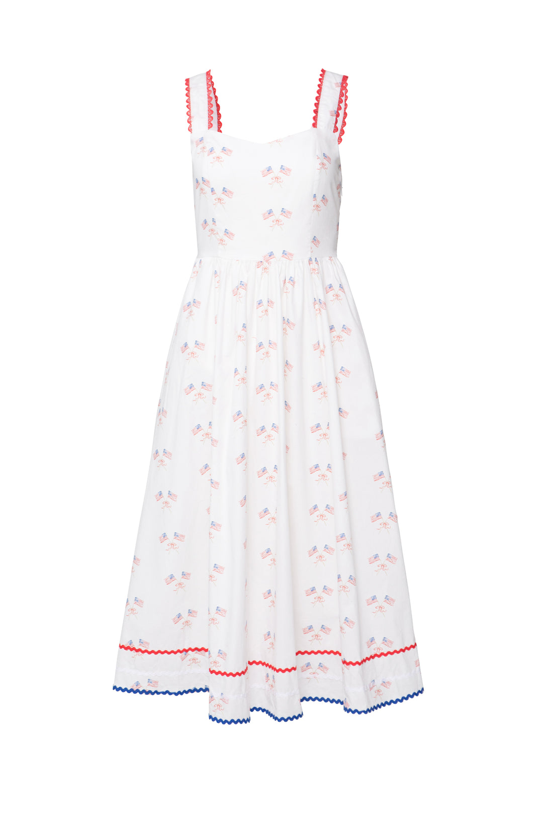 Star Spangled Dress in White