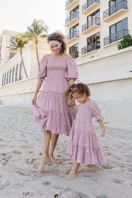 Mini Starry Nights Dress in Lilac