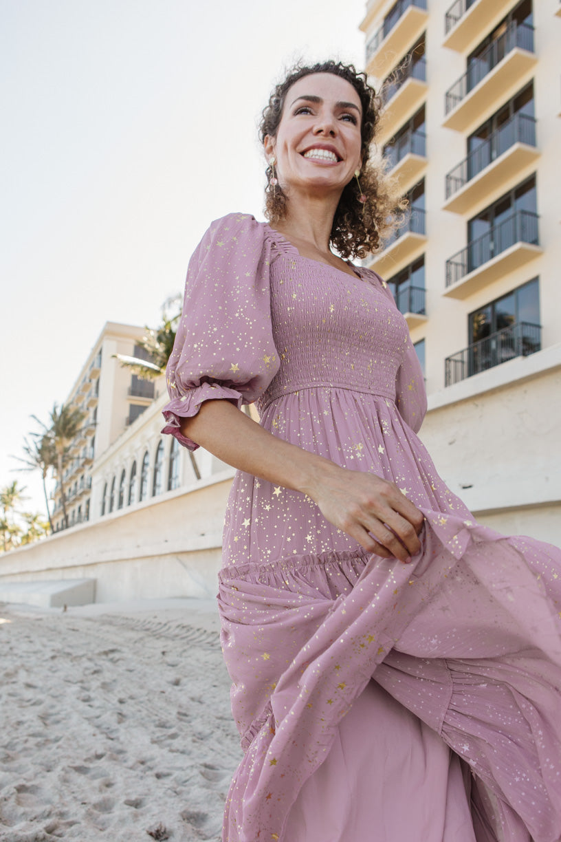 Starry Nights Dress in Lilac