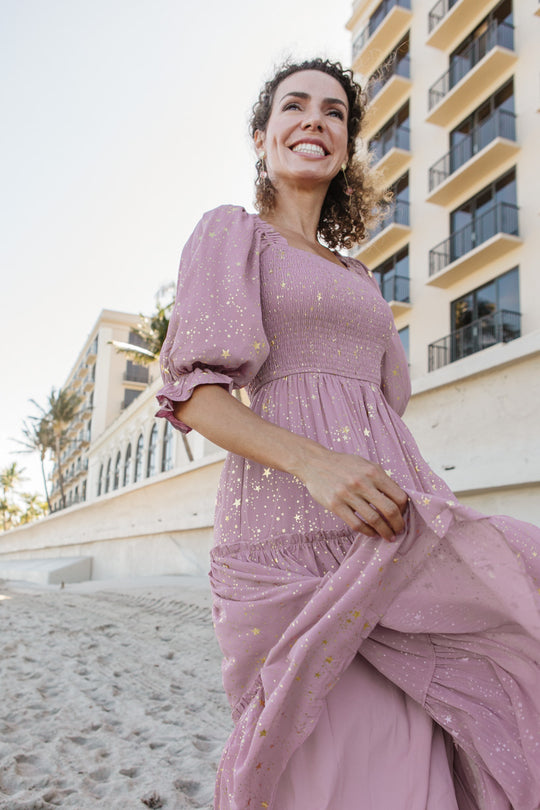 Starry Nights Dress in Lilac
