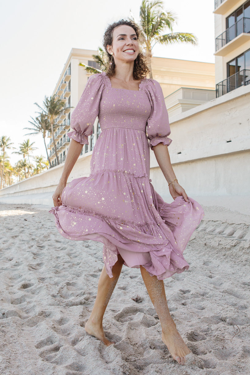 Starry Nights Dress in Lilac