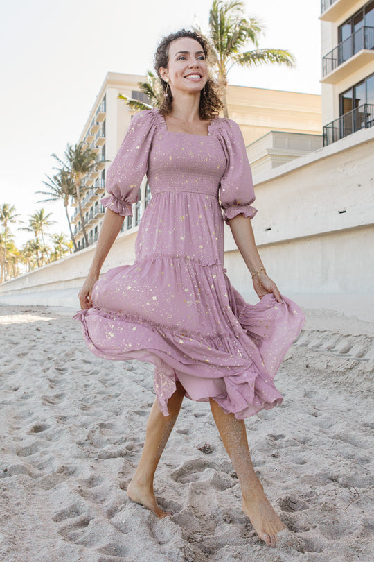 Starry Nights Dress in Lilac