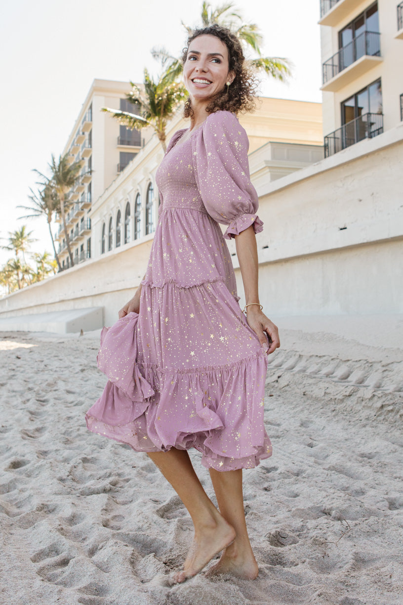 Starry Nights Dress in Lilac