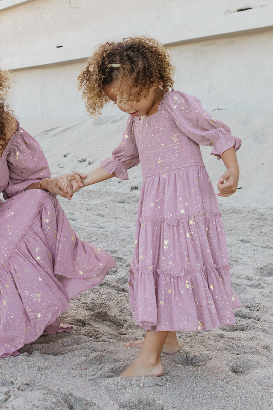 Mini Starry Nights Dress in Lilac