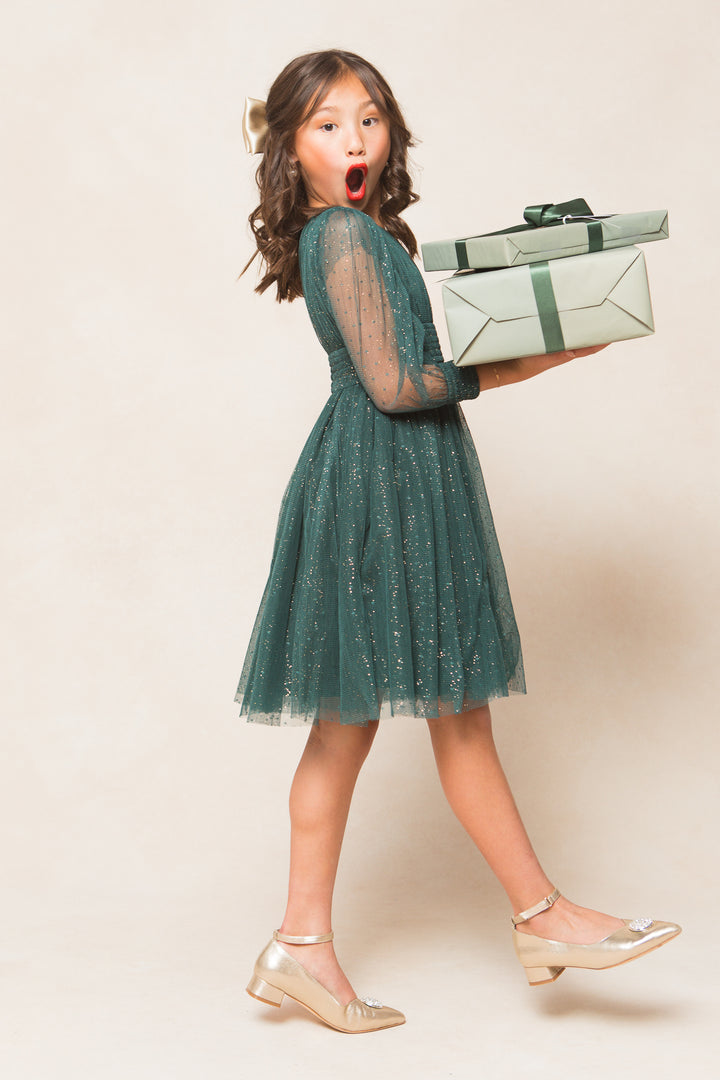 Mini Stella Dress in Emerald - FINAL SALE