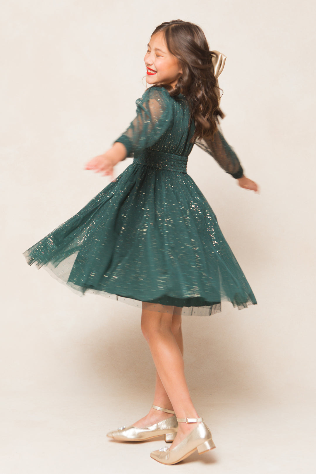 Mini Stella Dress in Emerald - FINAL SALE