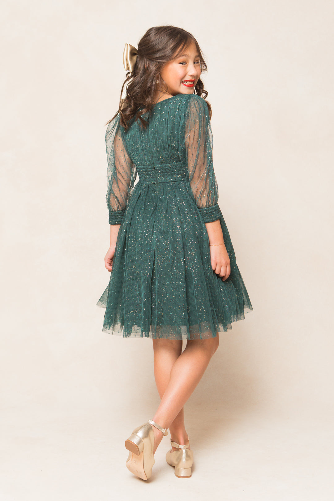 Mini Stella Dress in Emerald