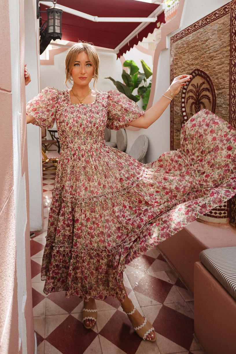 Stephanie Dress in Purple Floral - FINAL SALE