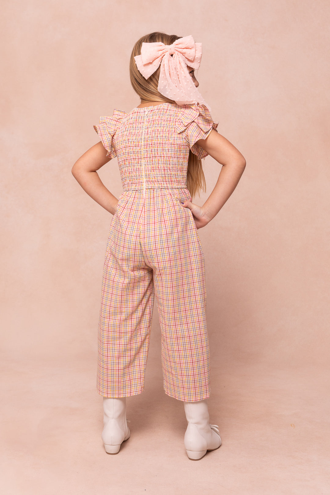 Mini Hattie Jumpsuit in Multicolor Gingham