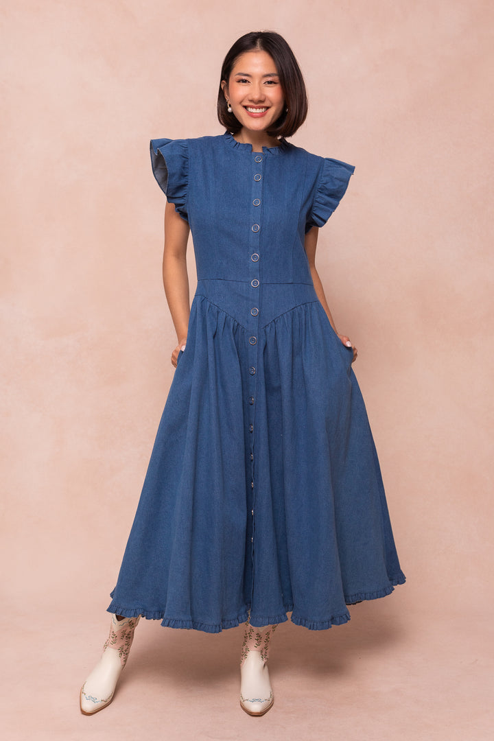 Nelly Dress in Denim