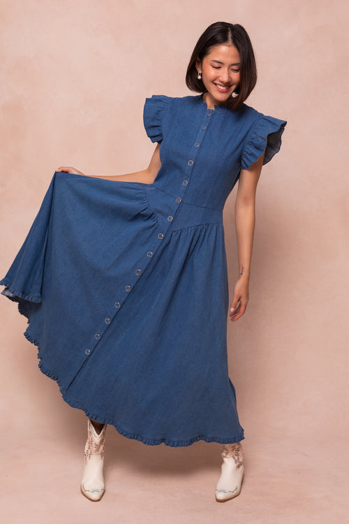 Nelly Dress in Denim