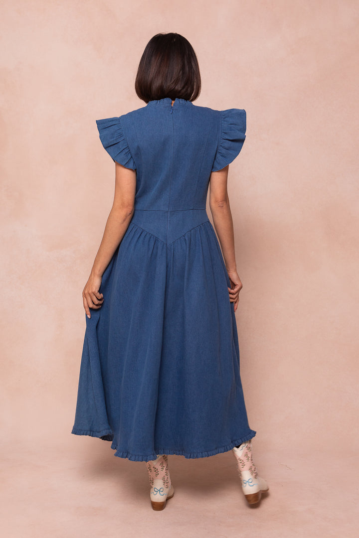 Nelly Dress in Denim