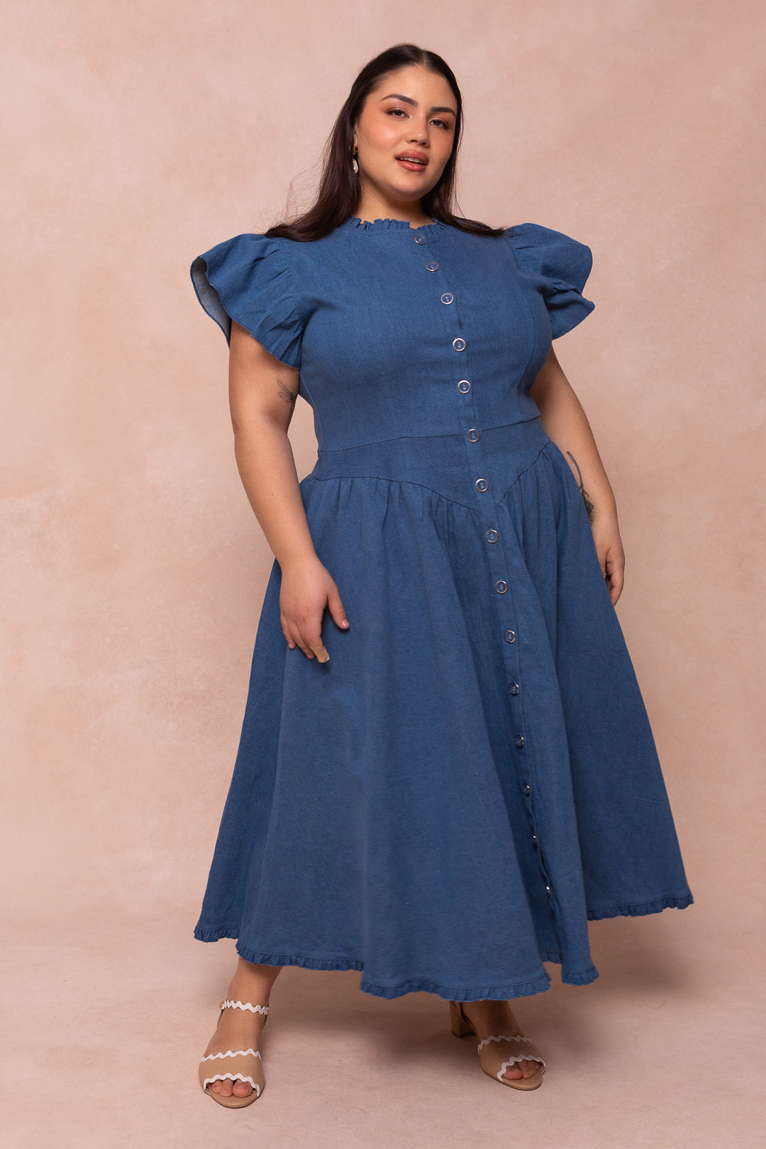 Nelly Dress in Denim