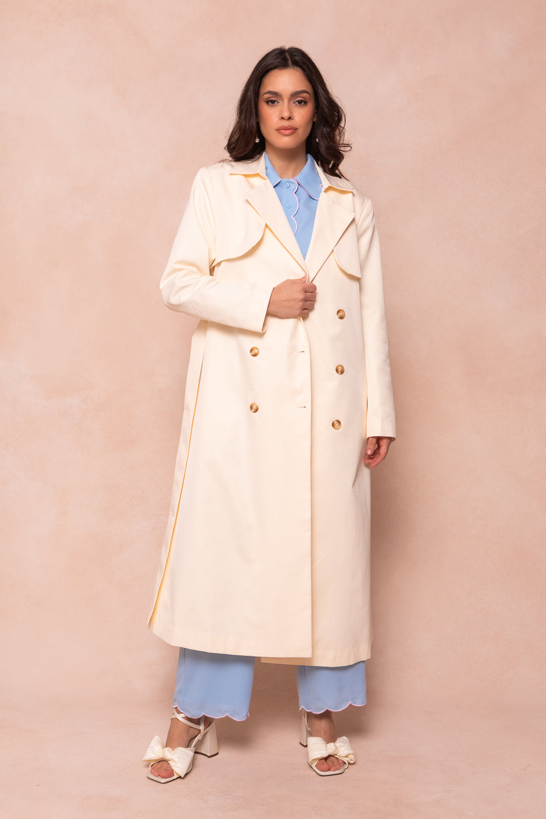 Hamilton Trench in Cream