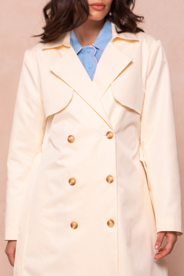 Hamilton Trench in Cream