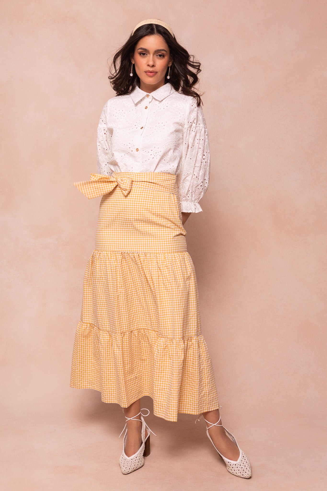 Jodi Skirt in Yellow Gingham - FINAL SALE – Ivy City Co