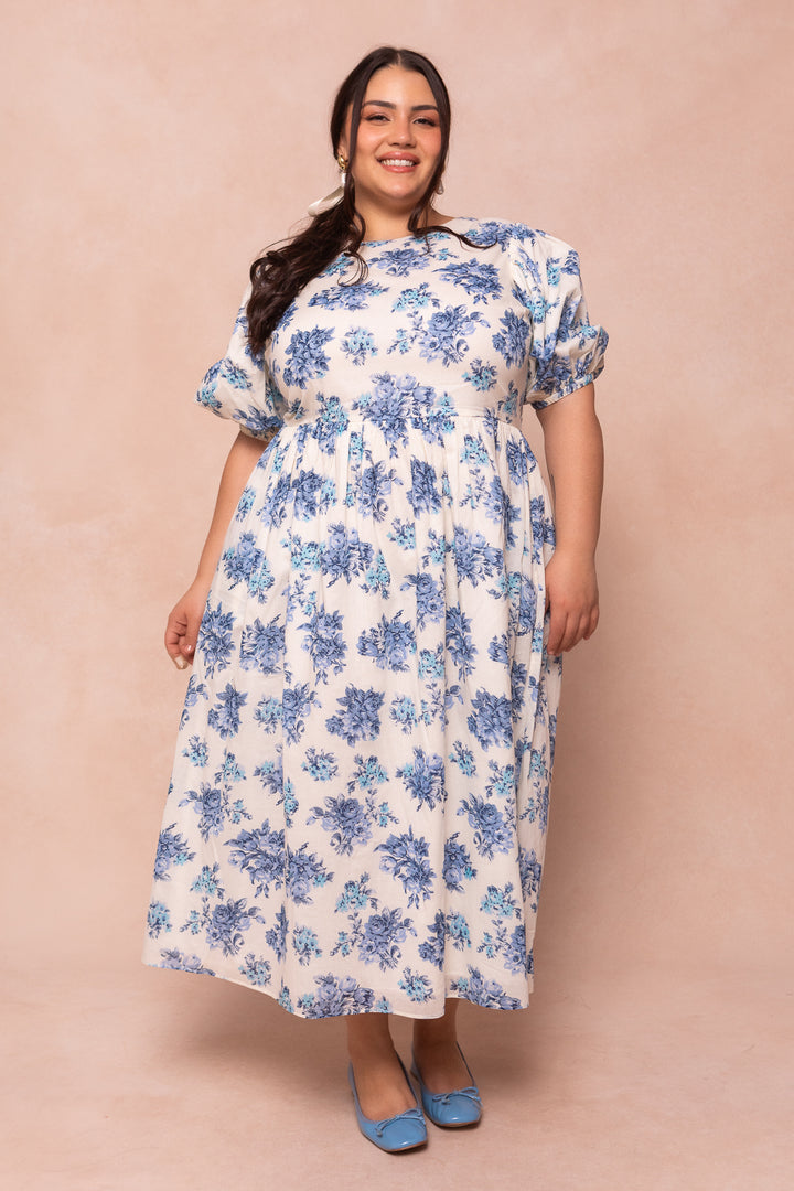 Odette Dress in Blue Floral