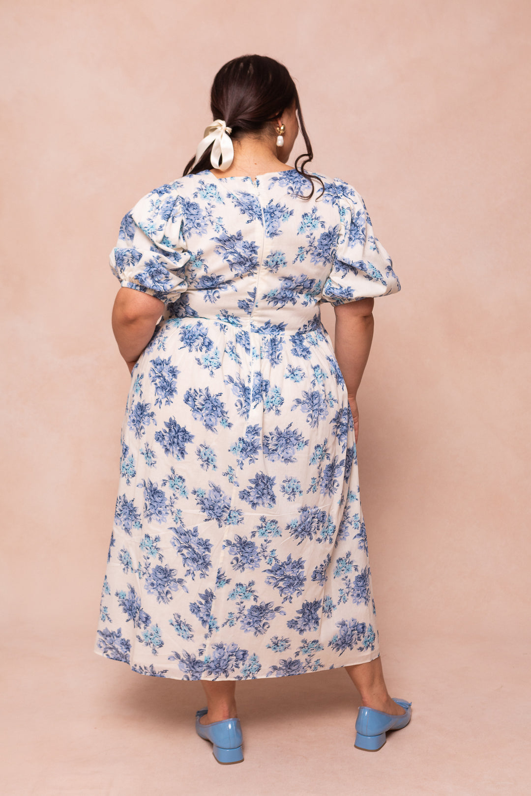 Odette Dress in Blue Floral