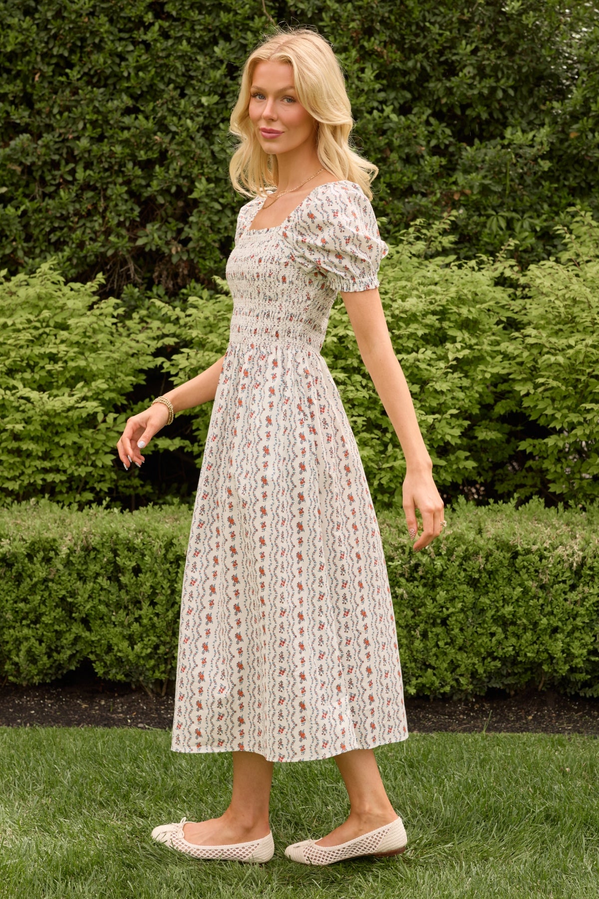 sunday best dress Sunday Best Dress in Linear Poppy Woodblock 1X