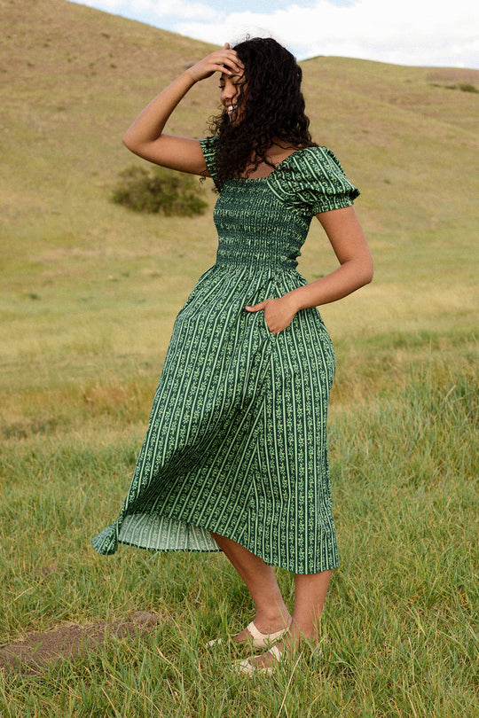 Sunday Best Dress in Pine Felicity Floral S